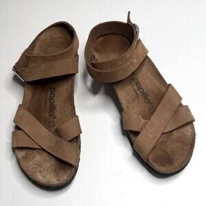 Birkenstock Lola Wedge Papillio Leather Sandal Wedge S-359 Sz 38 Narrow